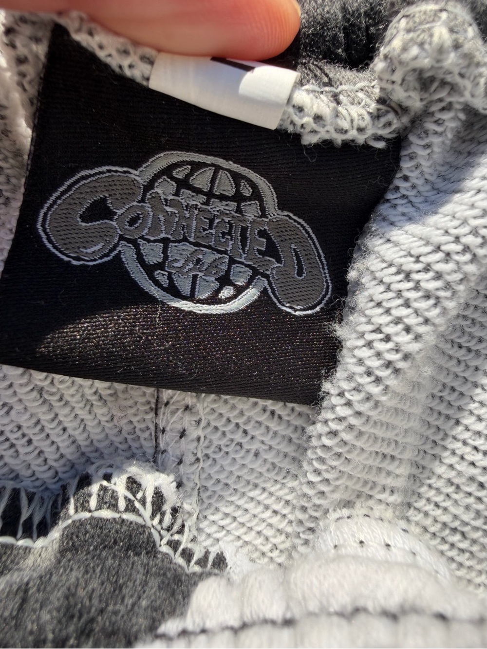 Connected Club - Gray Camo Graphic Sweatpants with Bold Side Lettering - Picture 4 of 5